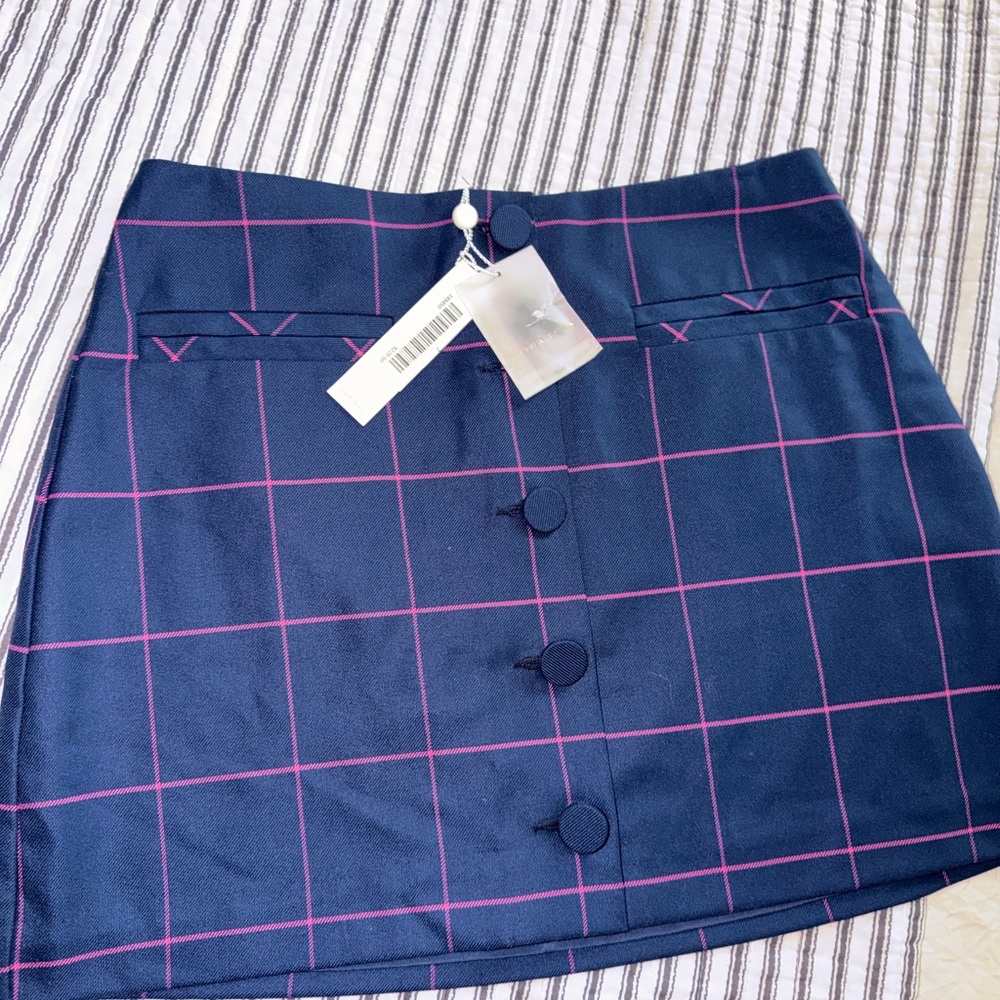 Navy Blue & Hot Pink Skirt